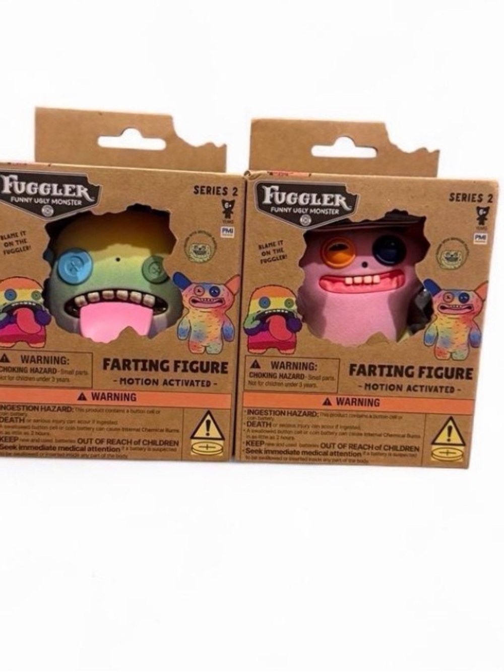 Fuggler farting figures - green and pink #fuggler #funny